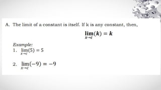 BASIC CALCULUS 1 care of wow math in youtube | PPTX