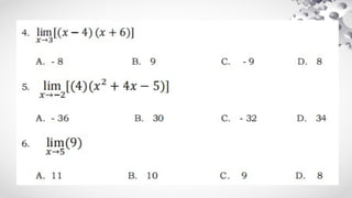 BASIC CALCULUS 1 care of wow math in youtube | PPTX
