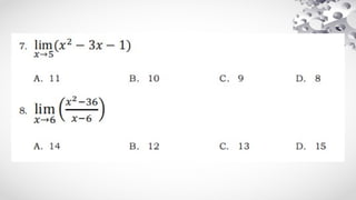 BASIC CALCULUS 1 care of wow math in youtube | PPTX