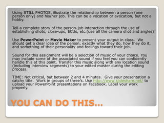 Basic camera shots module 4 | PPTX