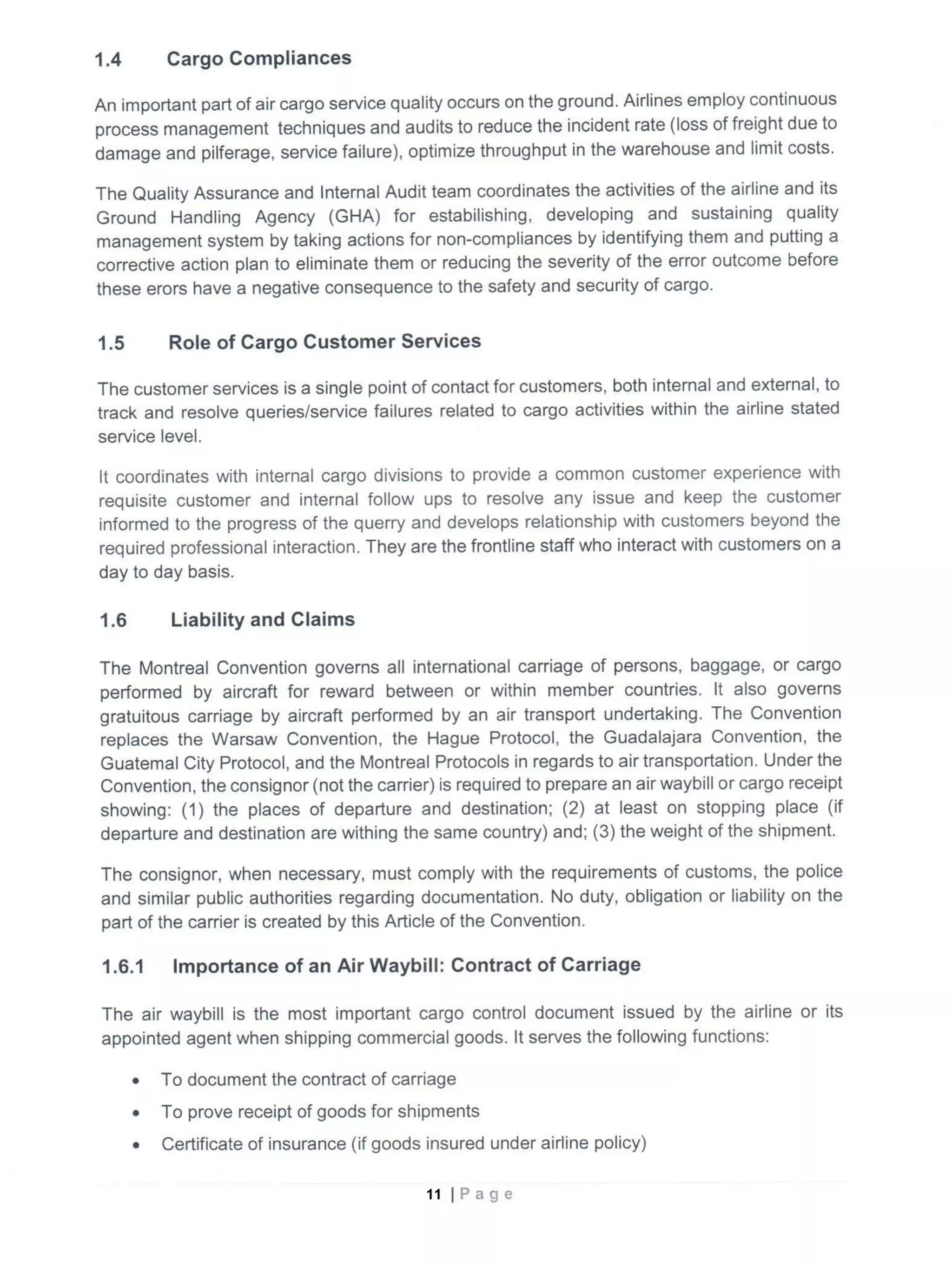 Basic cargo course manual