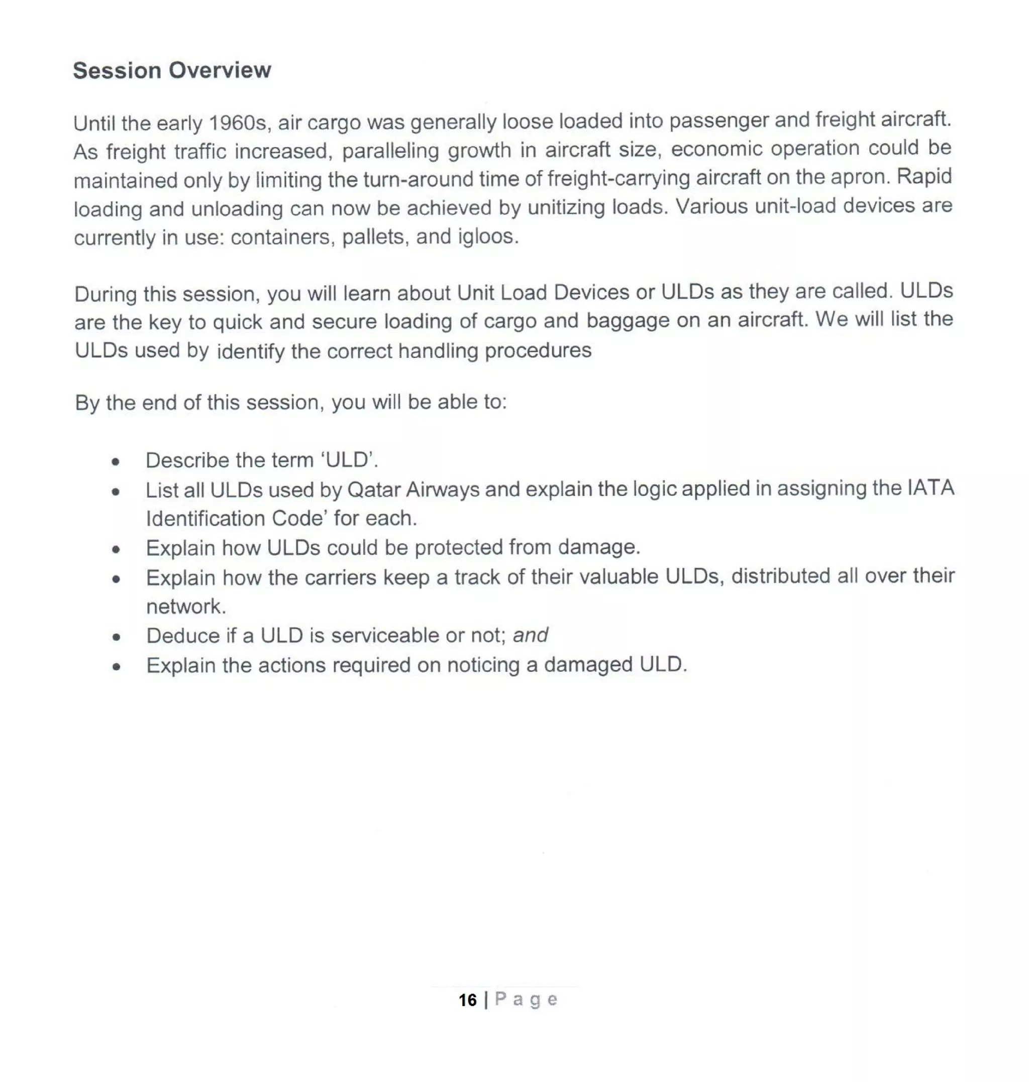 Basic cargo course manual