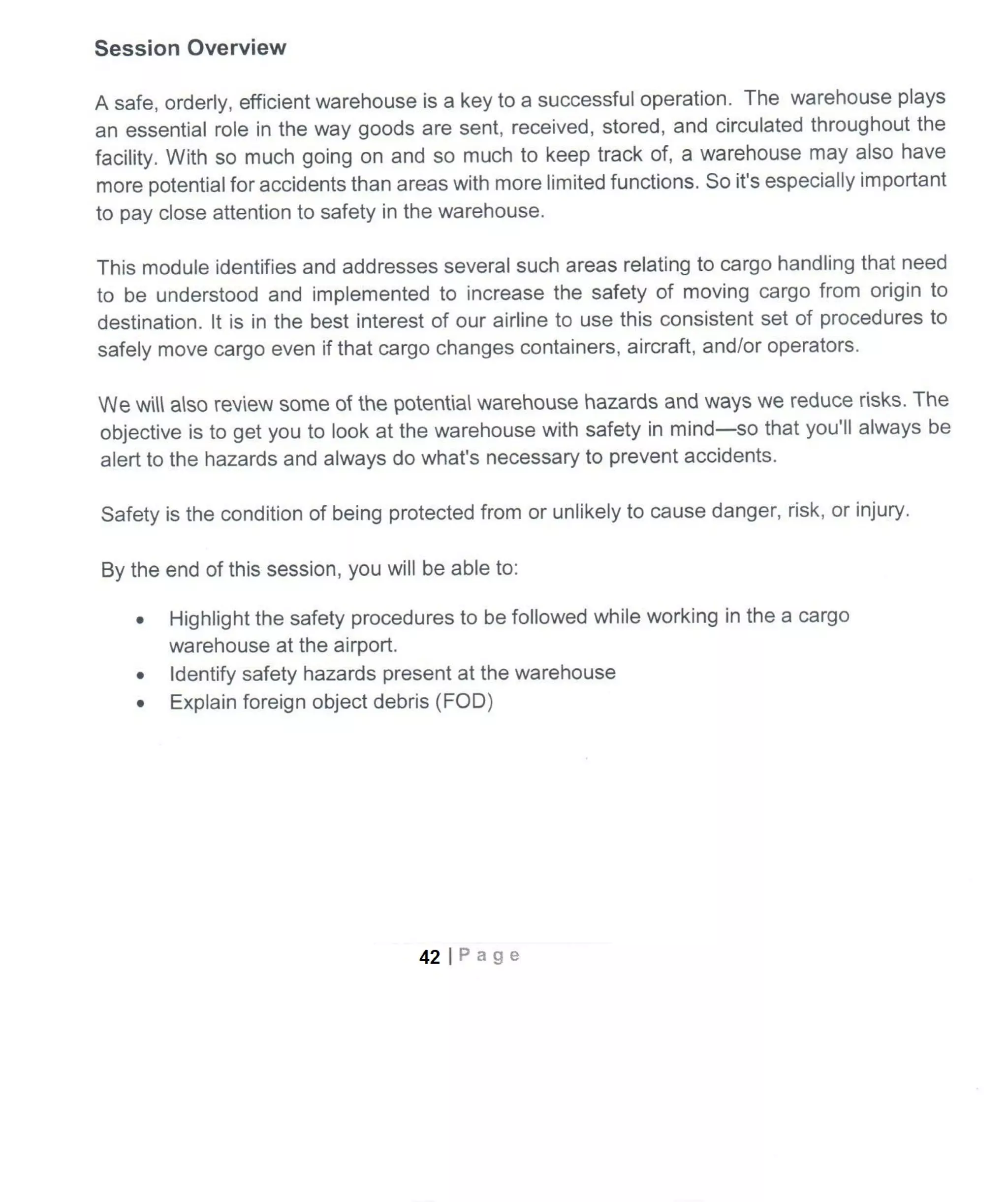 Basic cargo course manual