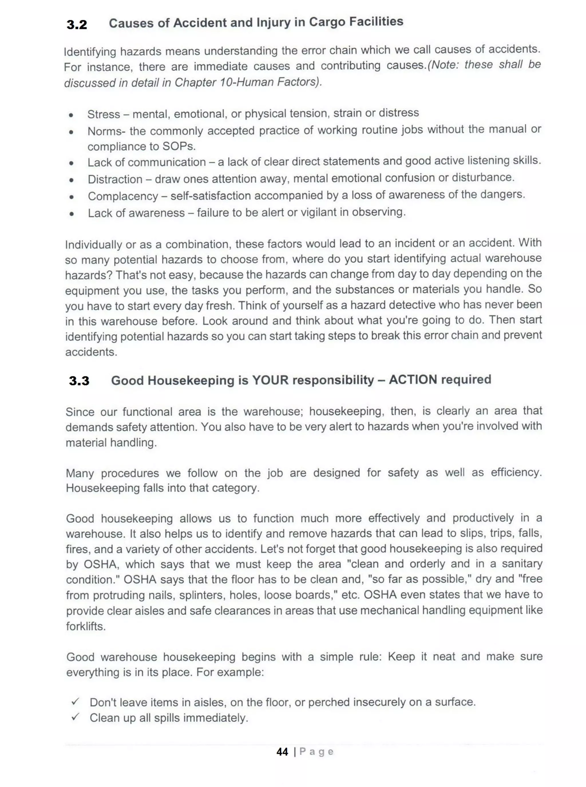 Basic cargo course manual