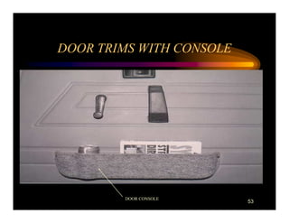 DOOR TRIMS WITH CONSOLE




        DOOR CONSOLE
                          53
 