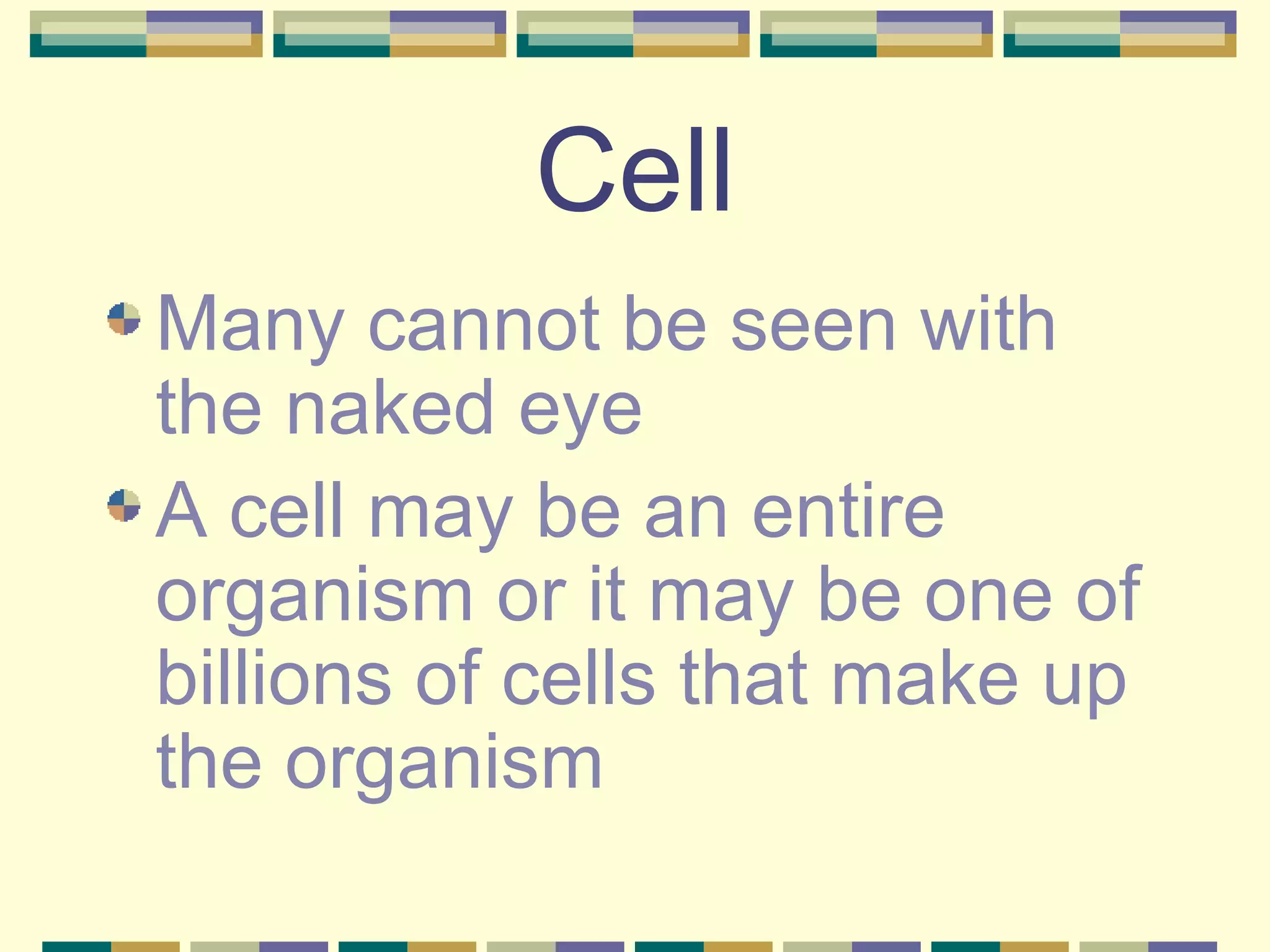 Basic cell structure | PPT | Biological Sciences | Science