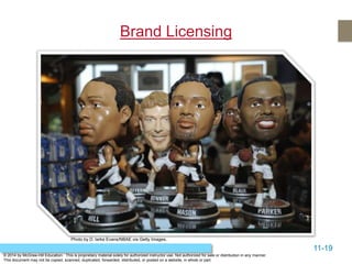 11-19
© 2014 by McGraw-Hill Education. This is proprietary material solely for authorized instructor use. Not authorized for sale or distribution in any manner.
This document may not be copied, scanned, duplicated, forwarded, distributed, or posted on a website, in whole or part.
Brand Licensing
Photo by D. larke Evans/NBAE via Getty Images.
 