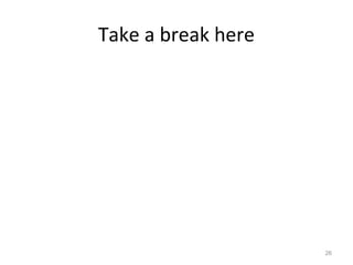 26
Take a break here
 