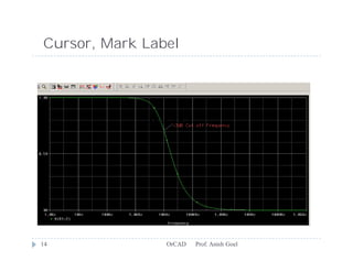 Cursor, Mark Label




14              OrCAD   Prof. Anish Goel
 