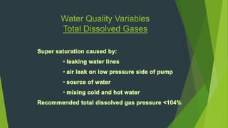 Water Quality Variables
Total Dissolved Gases
 