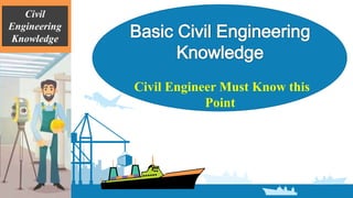 Civil
Engineering
Knowledge
Civil Engineer Must Know this
Point
 