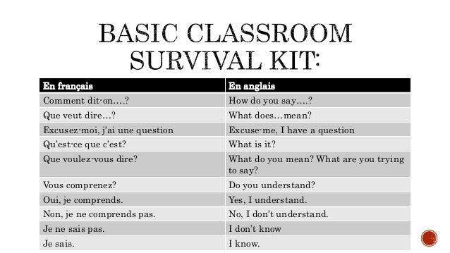 Basic classroom survival kit