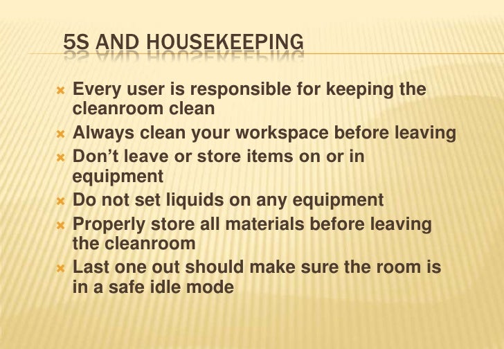 Basic Cleanroom Protocol