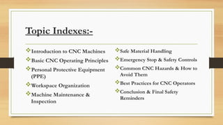 Basic CNC Operating Training CUM PROGRAMMING | PPTX