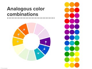 Analogous color
combinations
 