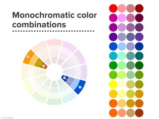 Monochromatic color
combinations
 