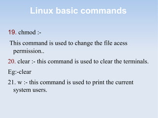 Basic command ppt | PPT | Operating Systems | Computer Software and ...