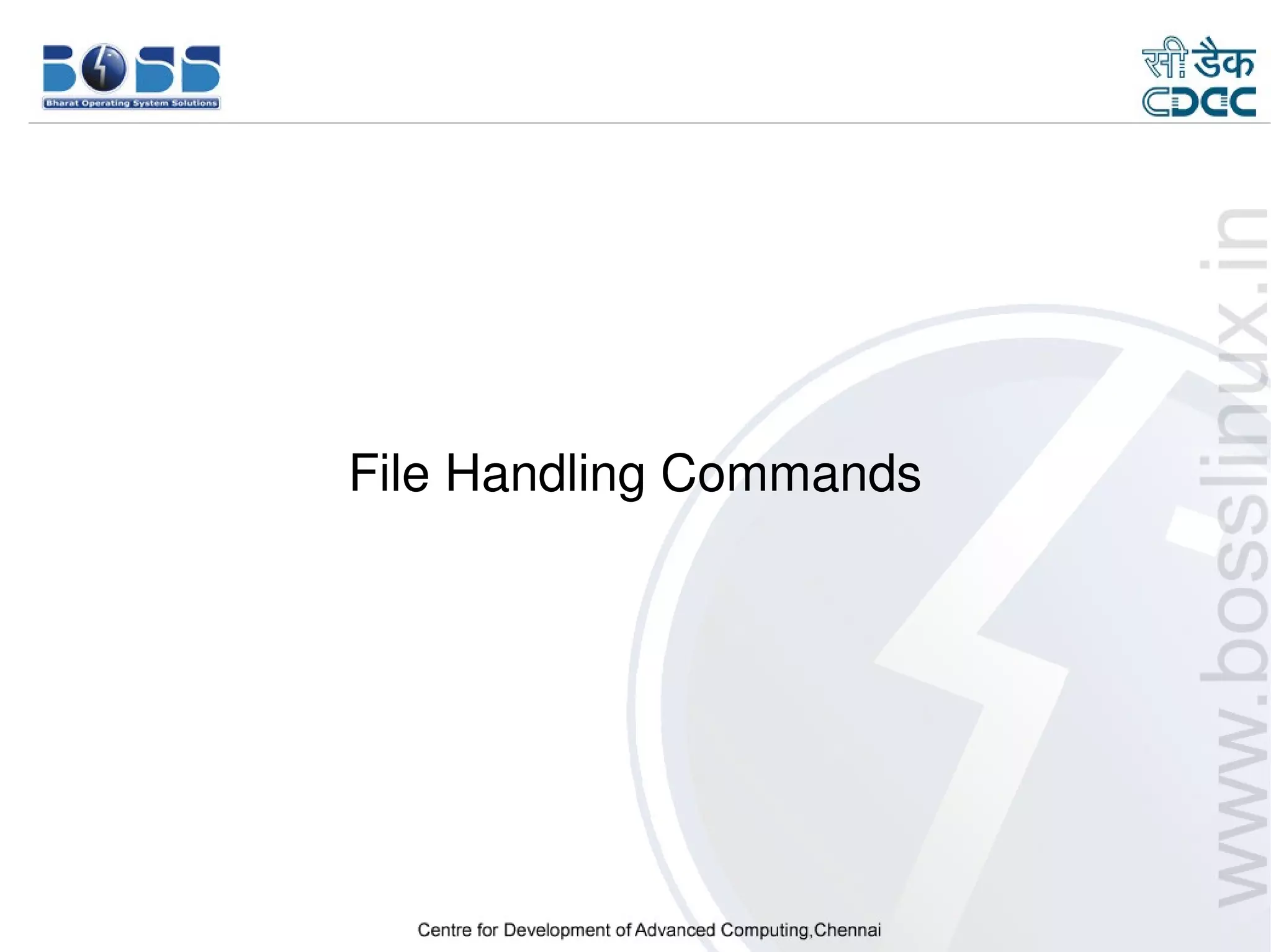 File Handling Commands




9/15/10                            10
 