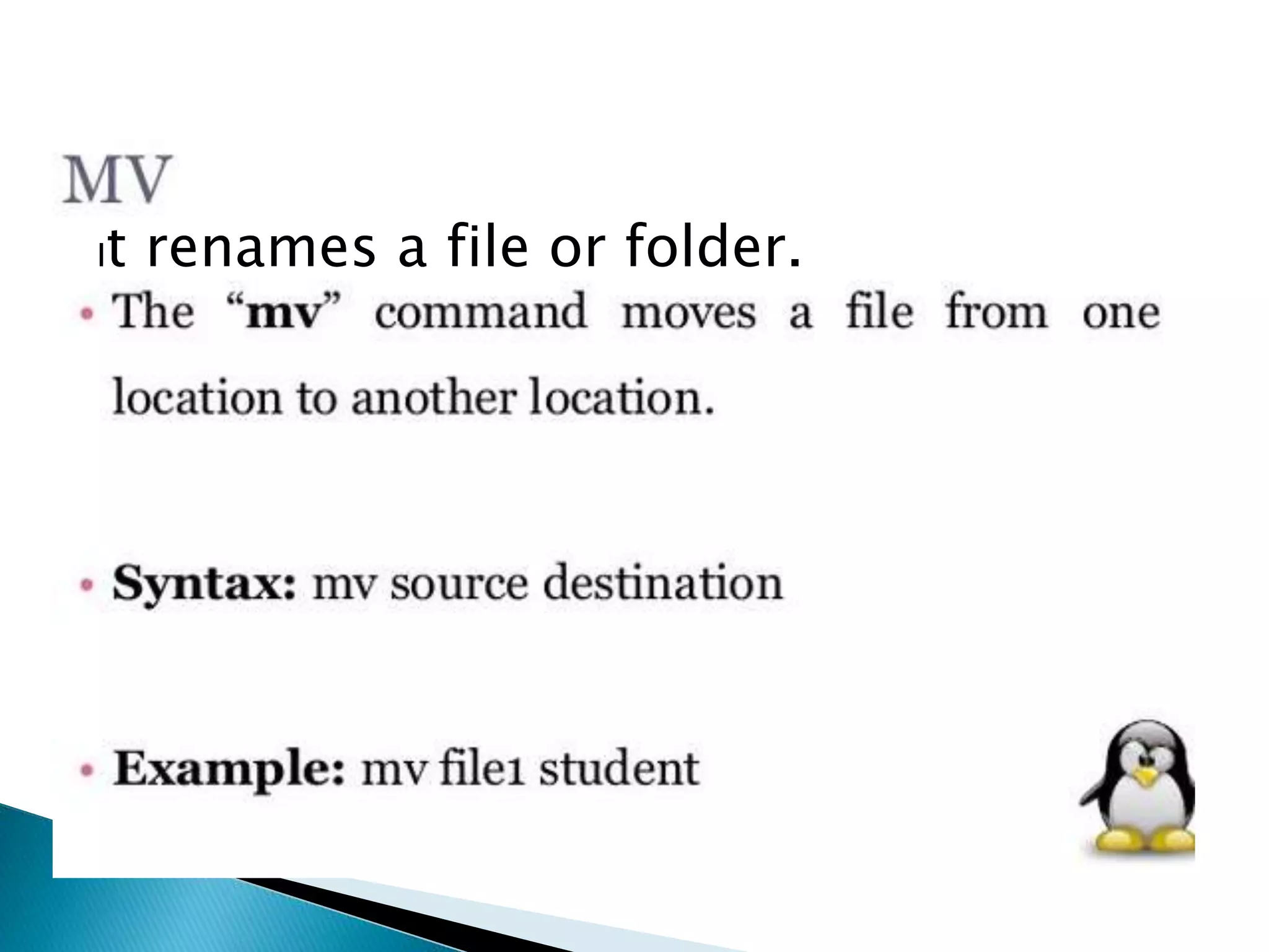 Basic Commands.ppt | Operating Systems | Computer Software and Applications