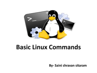 Basic Linux Commands
By- Saini shravan sitaram
 