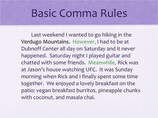 Basic comma rules | PPT