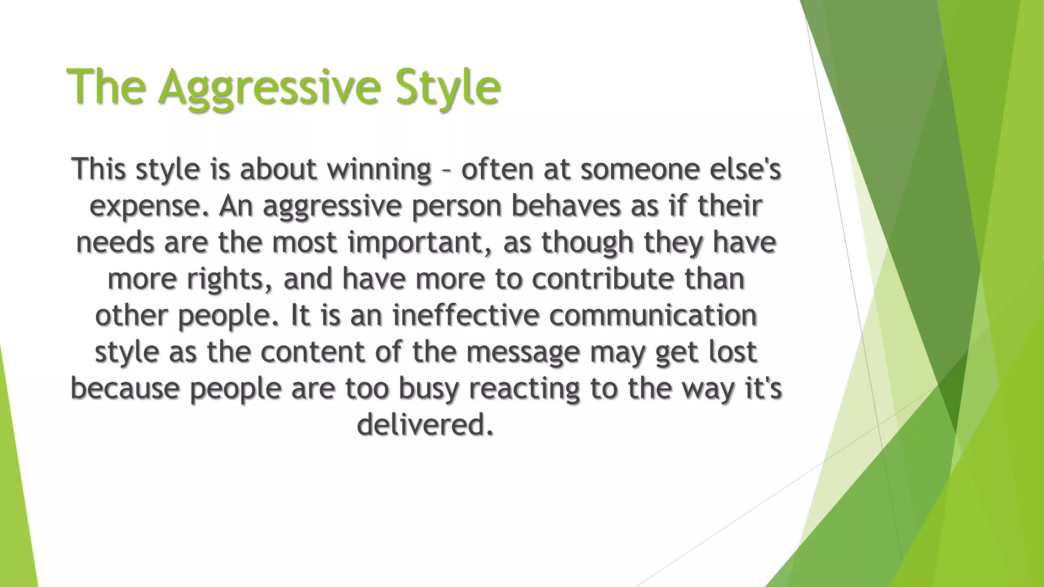 Basic Communication Styles | PPTX