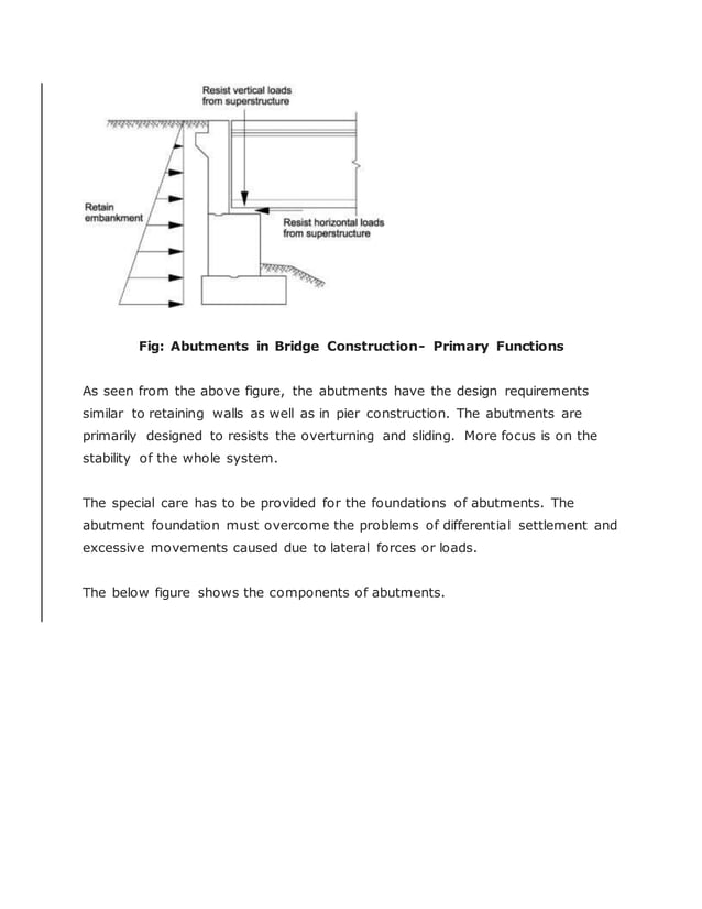 Basic components and parts of bridge structures | DOCX | Civil ...