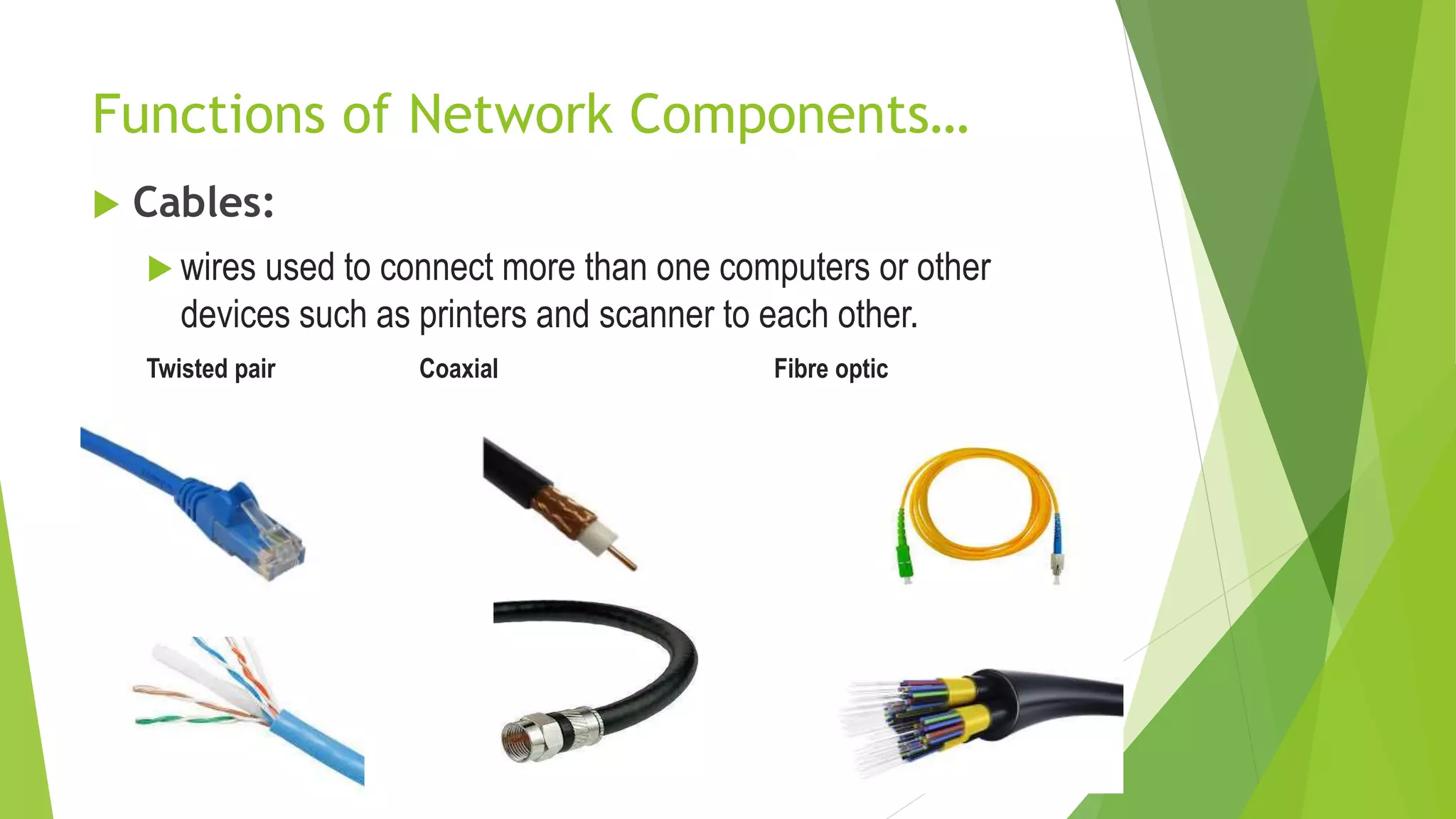 Basic components of a computer network | PPSX