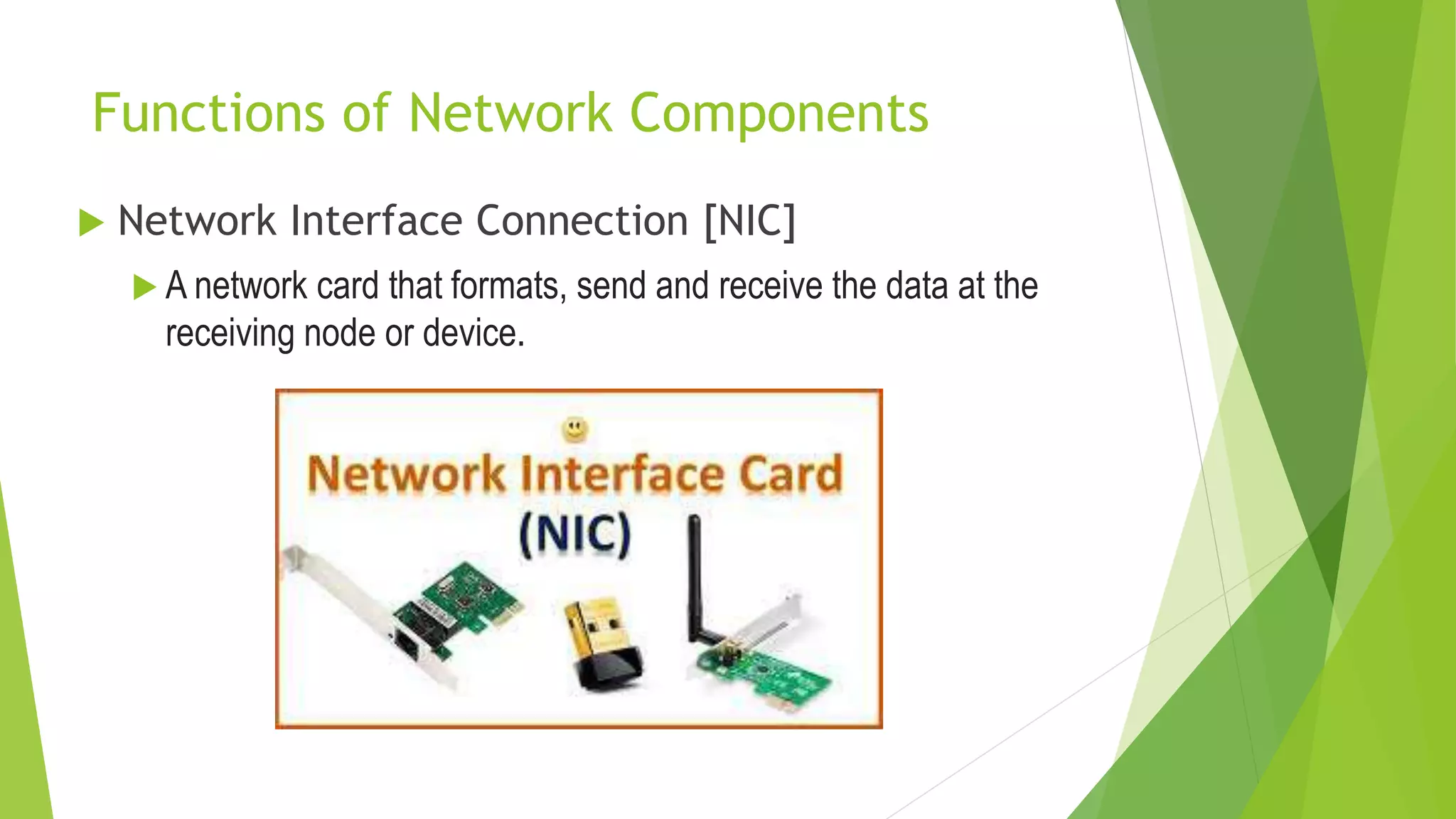 Basic components of a computer network | PPSX