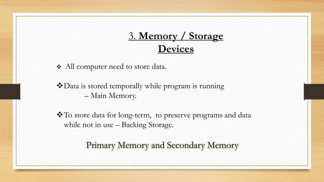 Basic components of computer system | PPTX