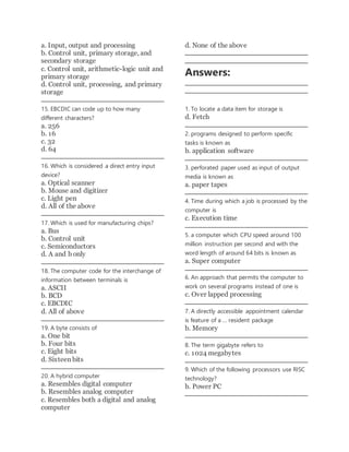 Basic computer | DOCX