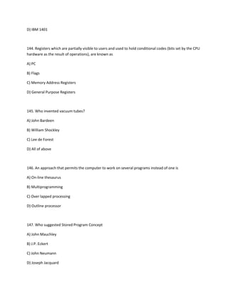 Basic computer question | PDF