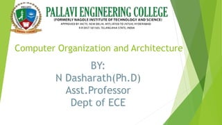 Computer Organization and Architecture
BY:
N Dasharath(Ph.D)
Asst.Professor
Dept of ECE
 