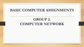 Basic computer assignments.presentation ptx | PPTX | Email | Internet