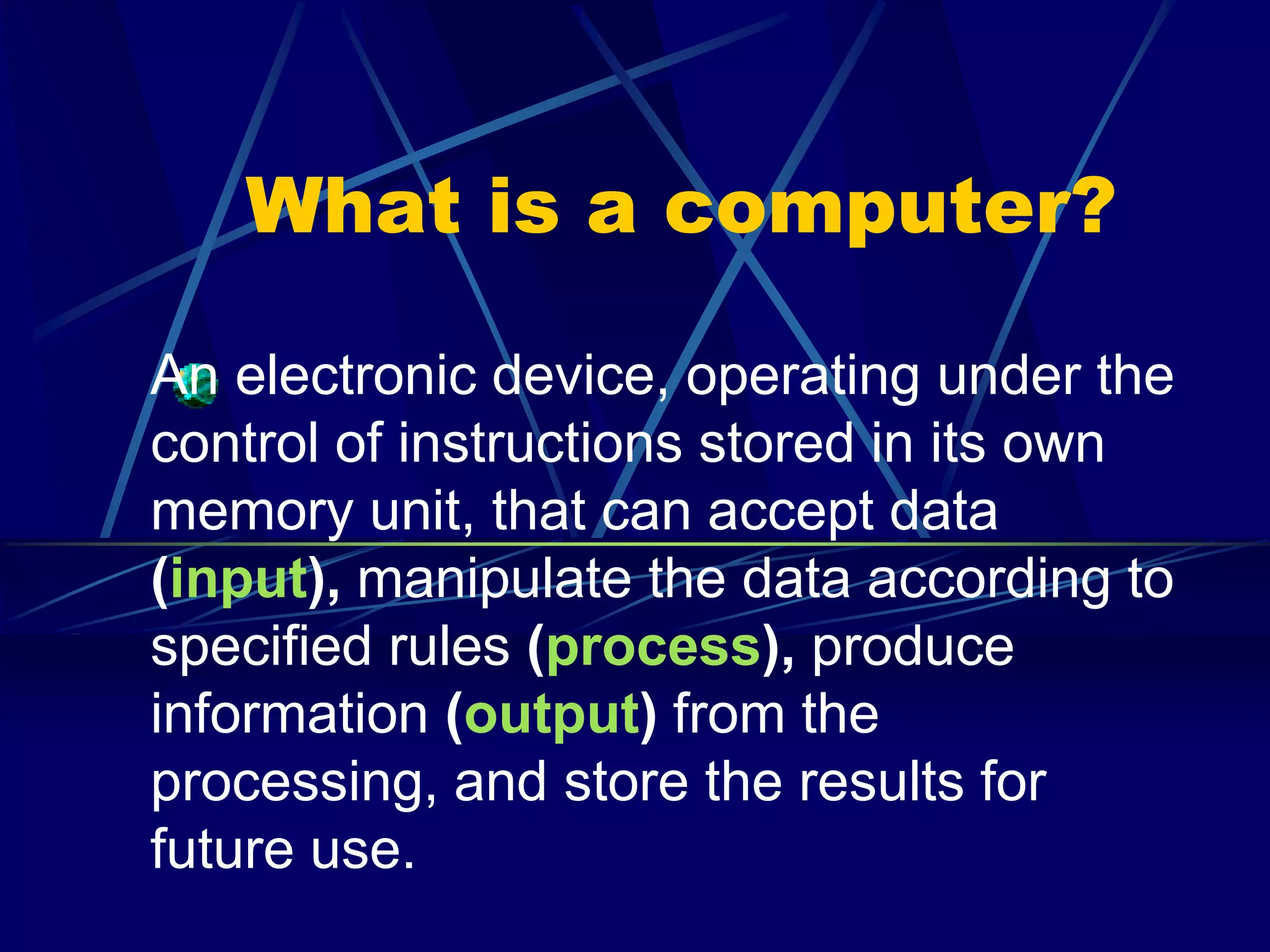 Basic computer concepts | PPTX
