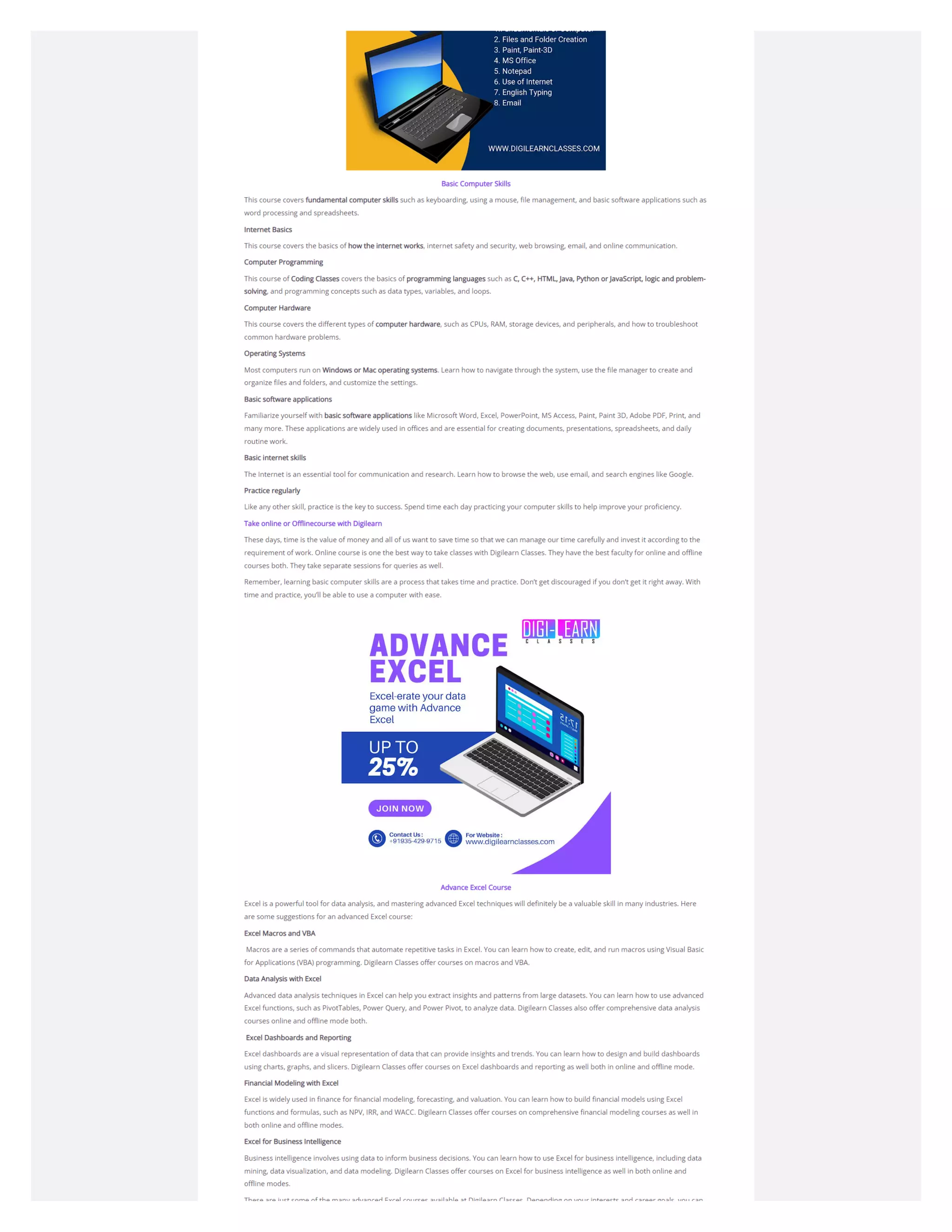 Basic Computer Course in Meerut - Digilearnclasses.pdf