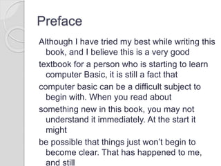 Computer Book Preface Computer | PPTX