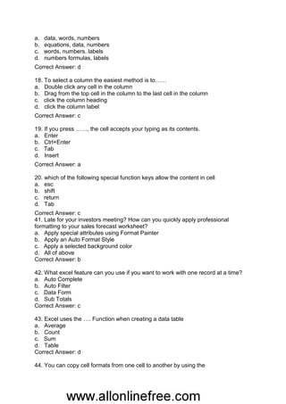 Basic computer mcqs | PDF