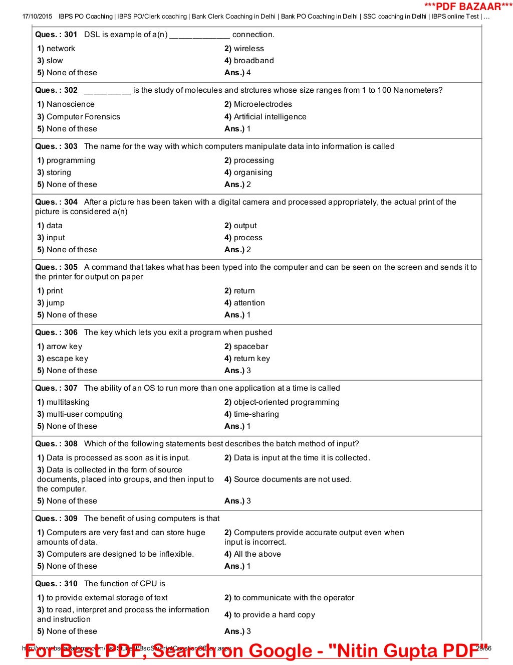 Basic Computer Notes Pdf