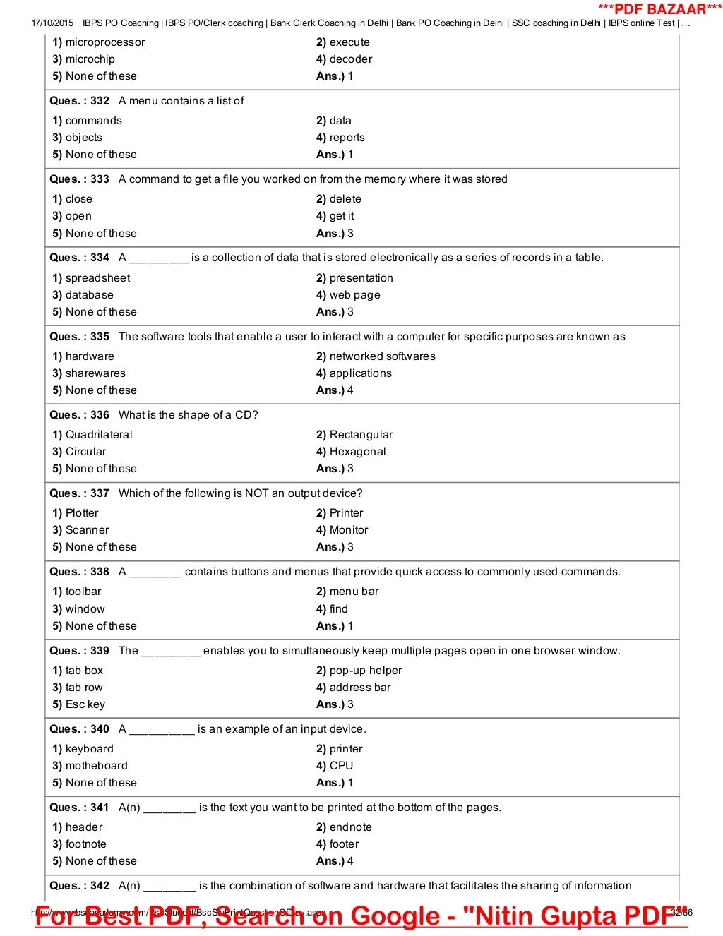 Basic computer notes pdf in english