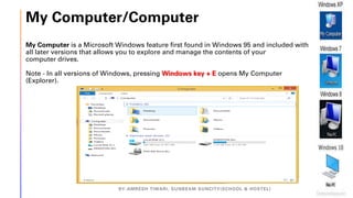Basic computer operation (windows os) - Amresh Tiwari | PDF