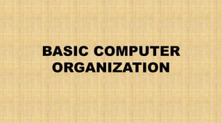 Basic computer organization | PPTX | Data Storage and Warehousing ...