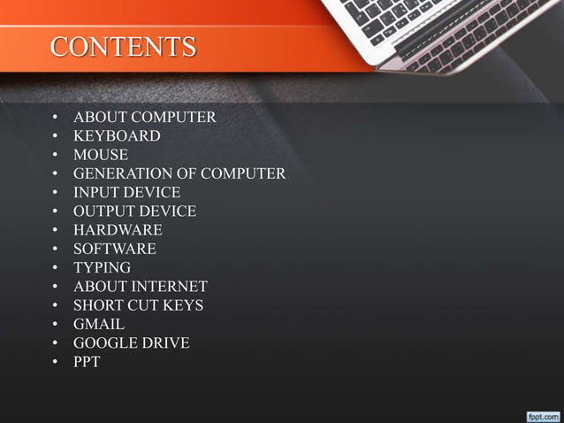 Basic computer ppt | PPTX | Desktop Publishing | Computer Software and ...