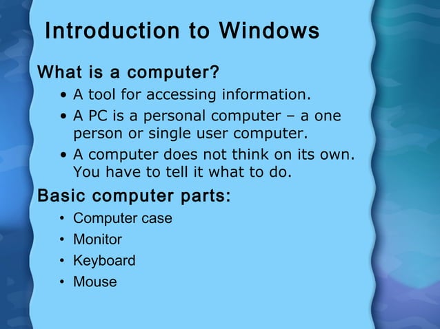 Basic computer skill part 2 | Brad Steven Solvie | PPT