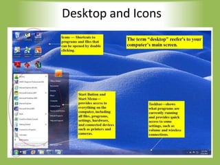 Desktop and Icons
 