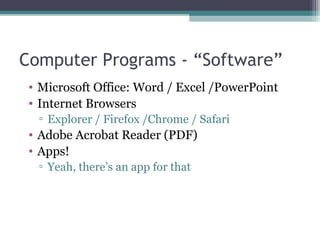 Basic Computer Skills | PPT