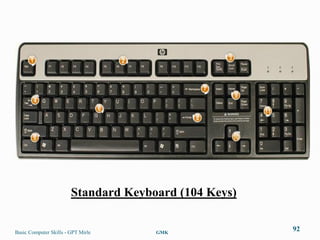 Standard Keyboard (104 Keys)


Basic Computer Skills - GPT Mirle     GMK
                                                       92
 