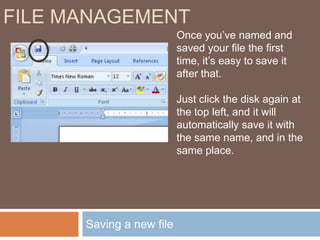Organizing your filesFile ManagementHow would you organize your files after purchasing a USB drive?The following slides will show you a sample of how you might want to organize your documents.Flash Drive – also known as:USB Drive