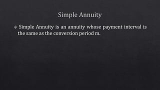 Basic concept of annuity | PPTX