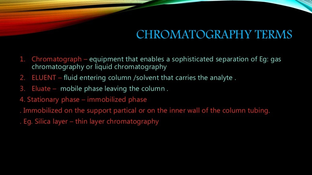 Basic concept of chromatography